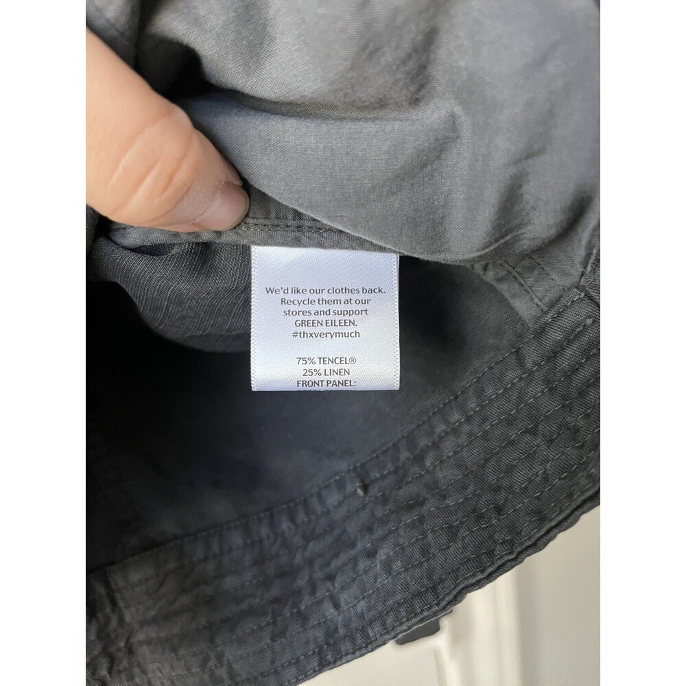 Eileen Fisher Moto Blazer Asymmetrical Jacket Pockets Zip Black Casual Chic Sz L - Picture 10 of 11